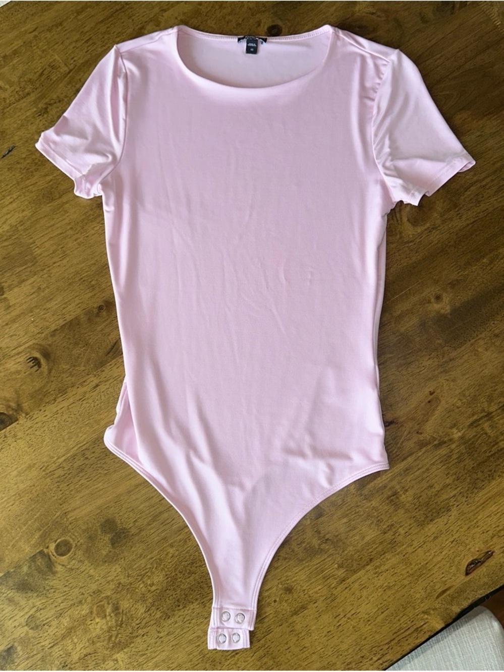 Express Light Pink Short-Sleeve Bodysuit
